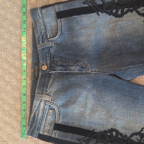Roberto Cavalli vintage denim jeans with silk and velvet embroidery - Picture 15 of 16